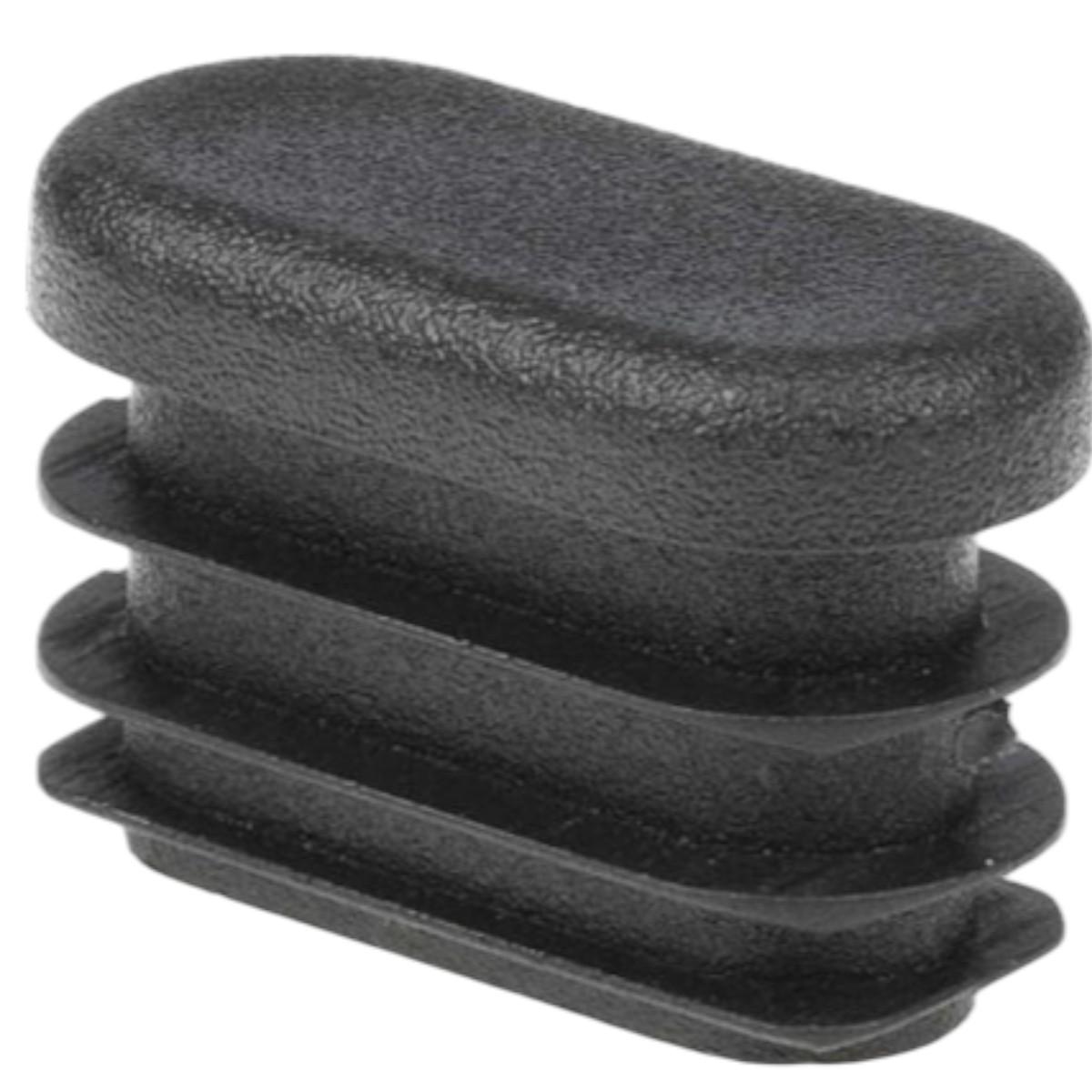 Заглушка Steelfix 50х25 мм внутрішня овальна для труби 1,5-2,0 мм 50 шт. Чорний (246055)