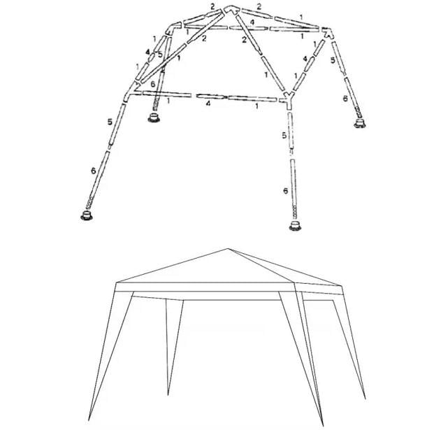 Павильон садовый Gazebo Taizhou 3х3 м Белый (CC-ZT-006/wh) - фото 3