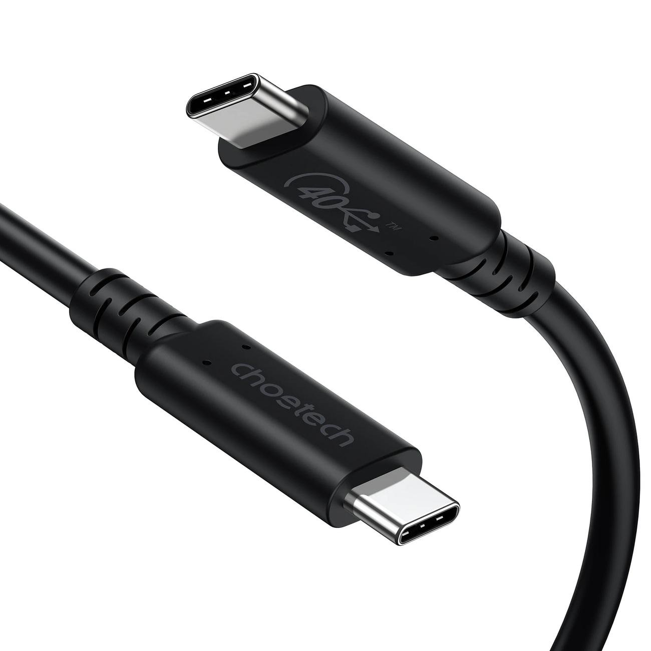 Кабель Choetech USB C to C USB4 Gen3 100 W 40Gbps/8K 0,8 м (XCC-1028)