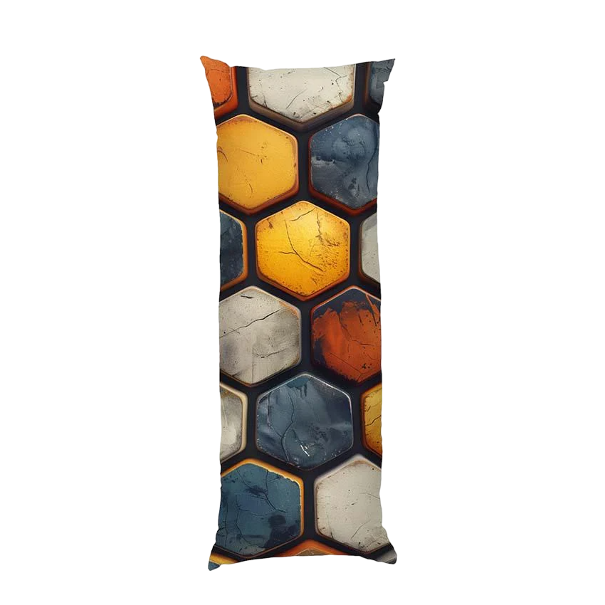 Подушка дакимакура Stone multicolored honeycomb габардин 150х50 см (113820-3)