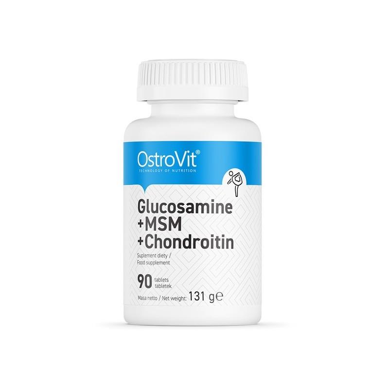 Натуральна добавка OstroVit Glucosamine + MSM + Chondroitin 90 таблеток