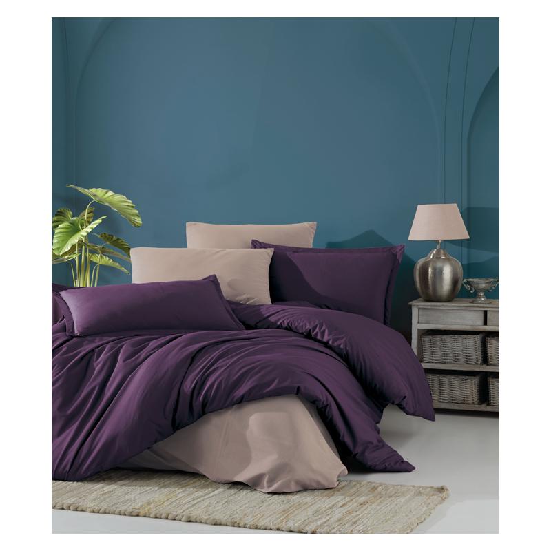 Комплект постельного белья Renovation of home Plain R Бежевый/Фиолетовый Комплект постельного белья Renovation of home Plain R Бежевый/Фиолетовый