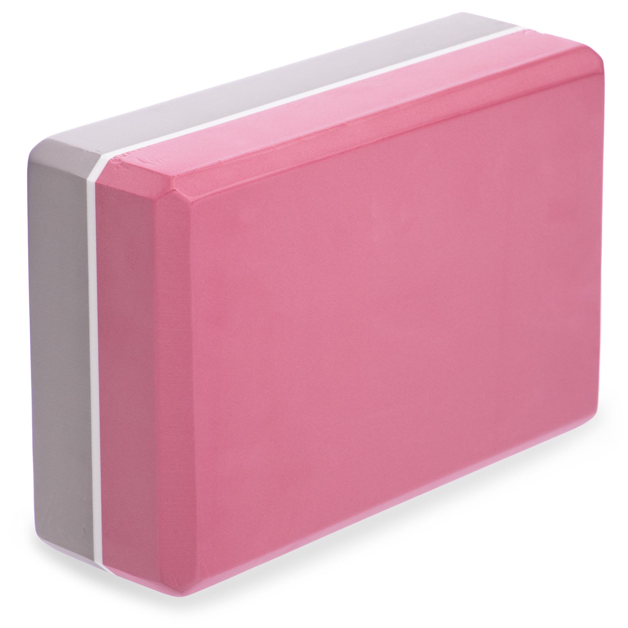 Блок для йоги двухцветный SP-Sport FI-1713 Розово-серый (NA004009)