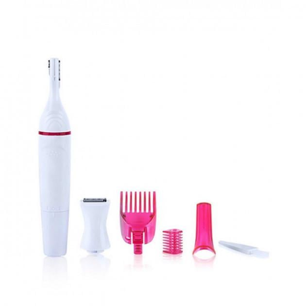 Тример жіночий Sensitive Precision 4в1 Білий з рожевим (KG-1159)