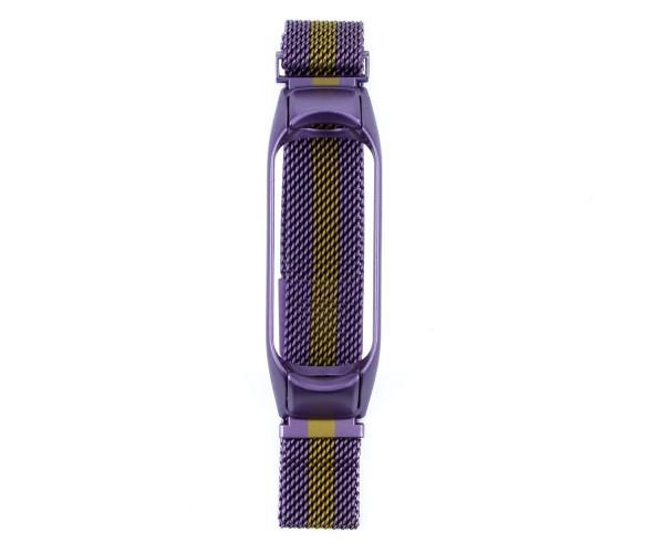 Ремінець Milanese Loop для Xiaomi Mi Band 3/4 Lilac/Gold