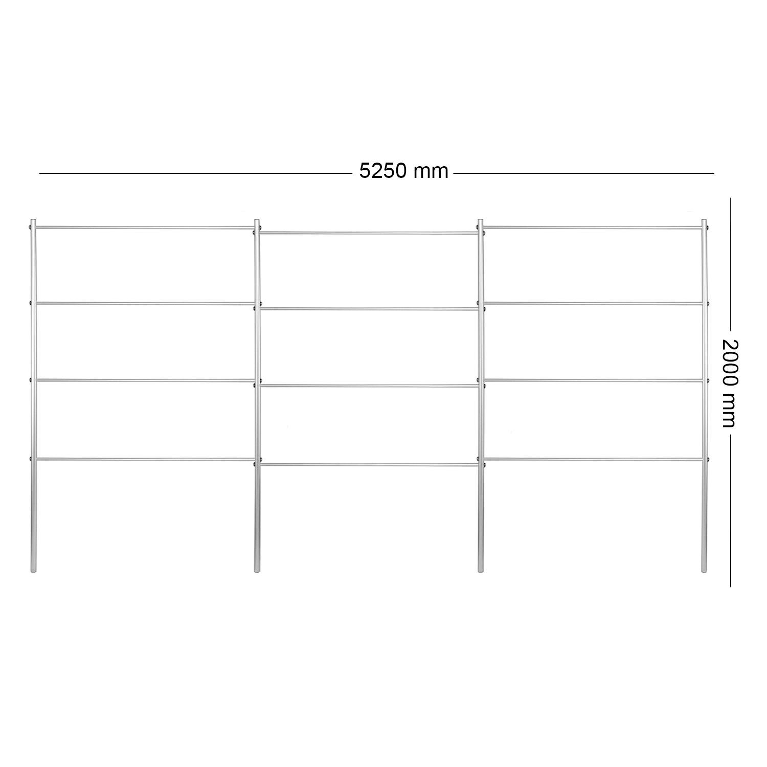Опора для рослин шпалера садова 2000х5250 мм d 20 мм/d 12 мм (ШС-D20/D12-2000*5250) - фото 2