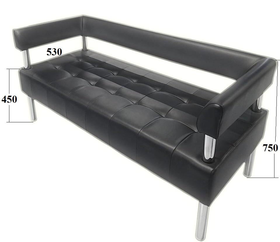 Диван офісний Стиль люкс 2000 мм Чорний (23158236) - фото 2 Диван офісний Стиль люкс 2000 мм Чорний (23158236) - фото 2