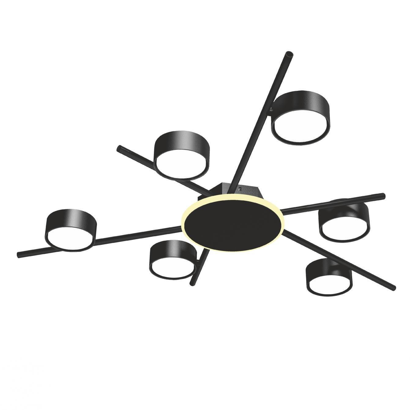 Світильник накладний VIDEX 6xGX53 з підсвіткою Чорний (VL-SPF22B-BB) - фото 2