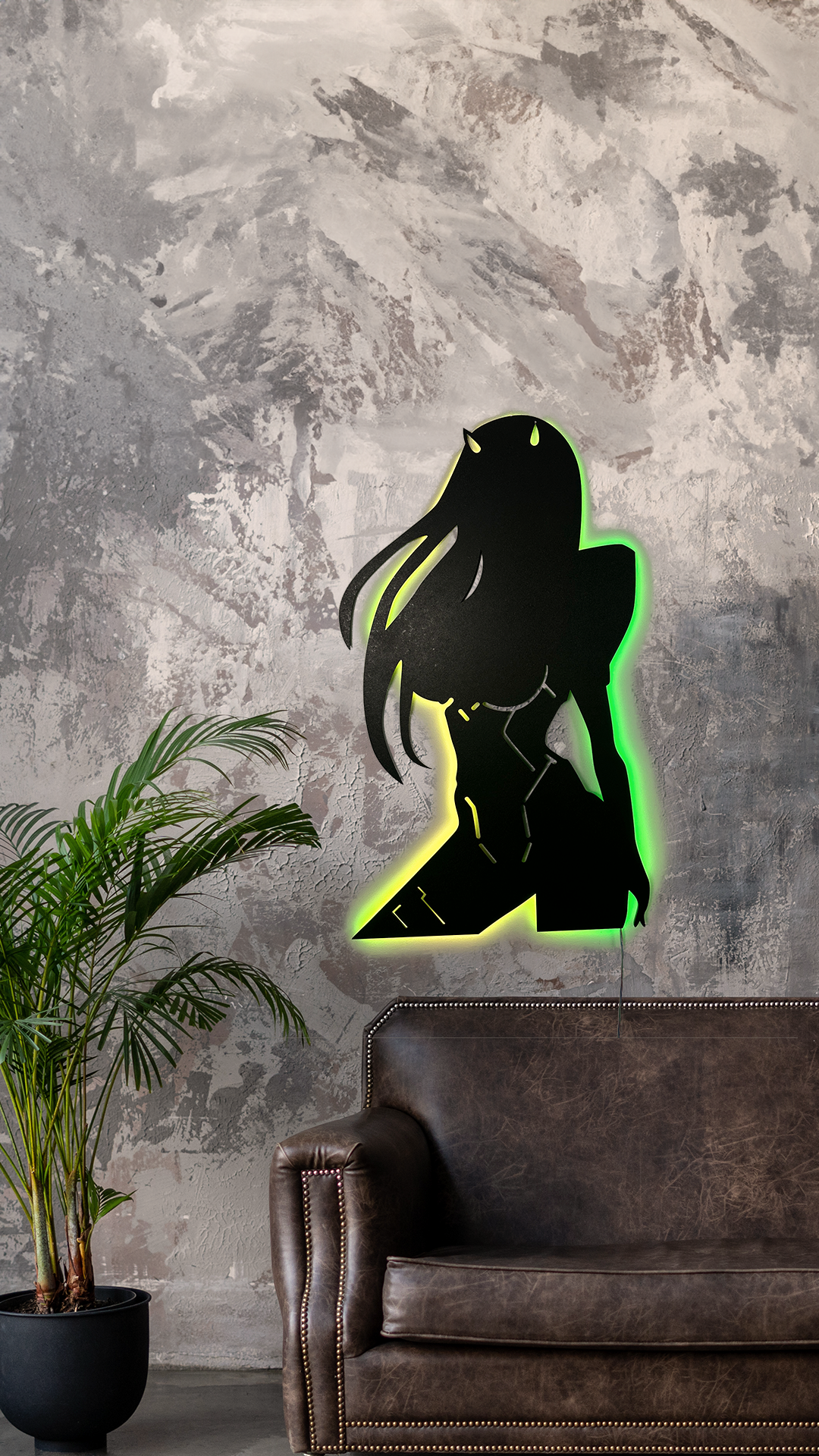 Панно деревянное Decart Zero Two Darling in the Franxx настенный декор в стиле минимализм на кухню гостиную и спальню 150х89 см