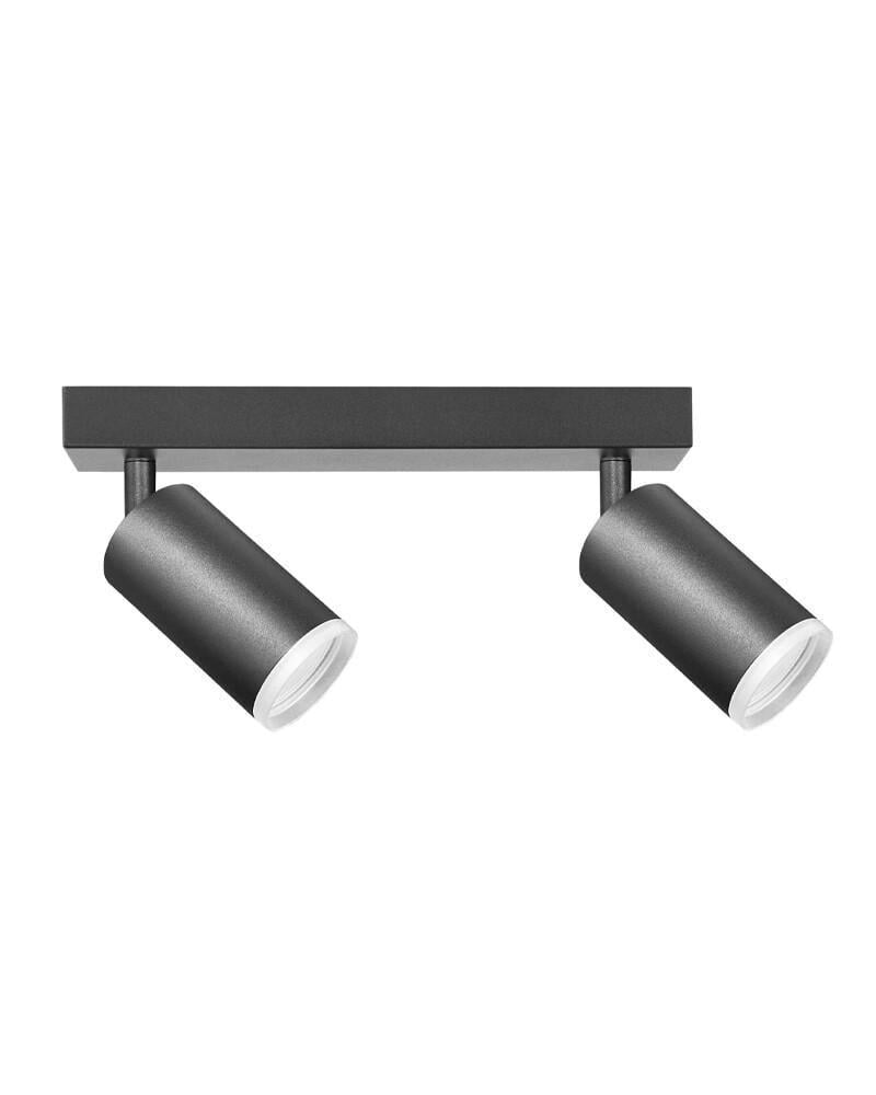 Спот Polux 327703 London GU10 2x10W IP20 Черный (36562775)