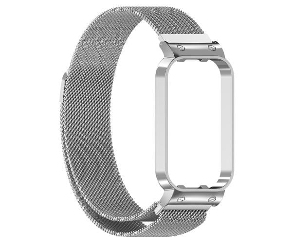 Ремешок Milanese Magnetic для Xiaomi Redmi Band 9 Active Серебряный