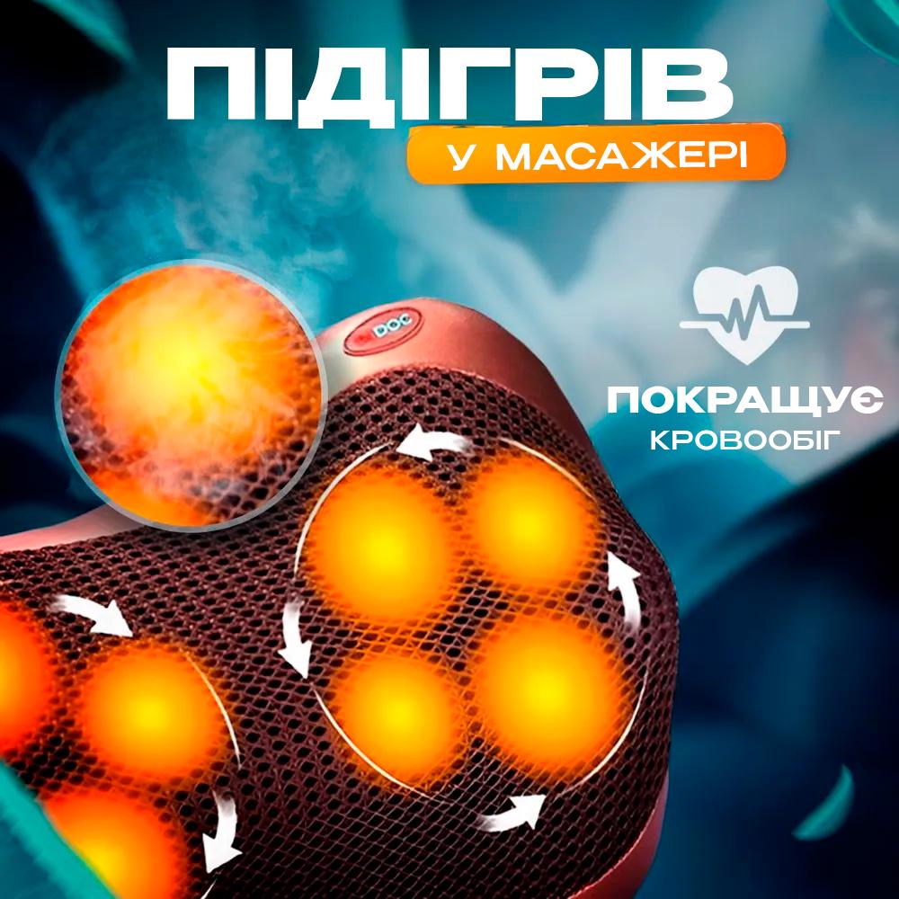 Массажная подушка инфракрасная iTrendy для спины и шеи (22815108) - фото 9