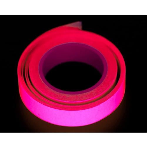 Лента клейкая фосфорная люминесцентная 10 мм 3 м Розовый (2757-6f5ae) - фото 3 Лента клейкая фосфорная люминесцентная 10 мм 3 м Розовый (2757-6f5ae) - фото 3