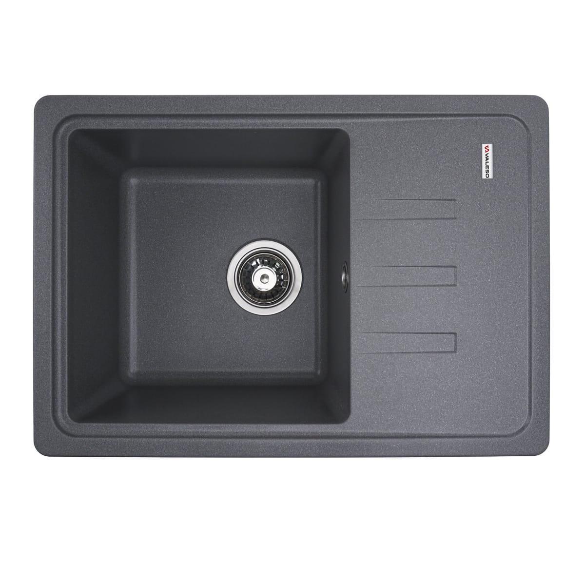 Мойка гранитная Valeso Liana 620х430 врезная прямоугольная Серый муссон матовый (PLTM-SP000047083)