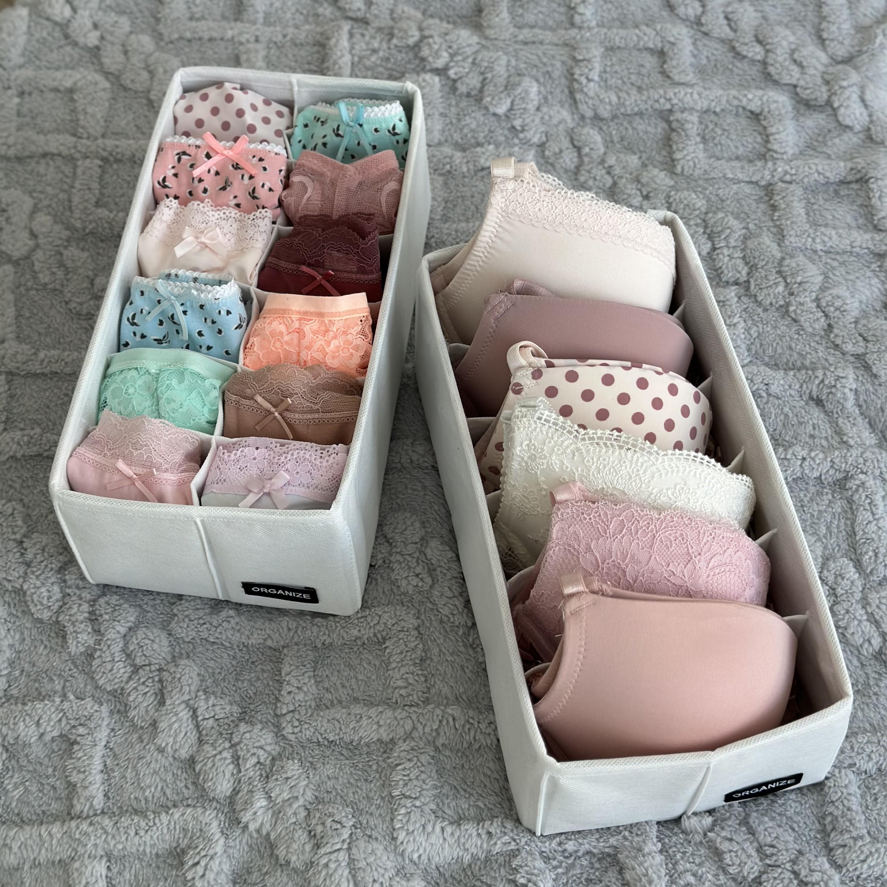 Комплект коробочок для білизни маленьких 2 шт. Білий (Wh-2small) - фото 3 Комплект коробочок для білизни маленьких 2 шт. Білий (Wh-2small) - фото 3