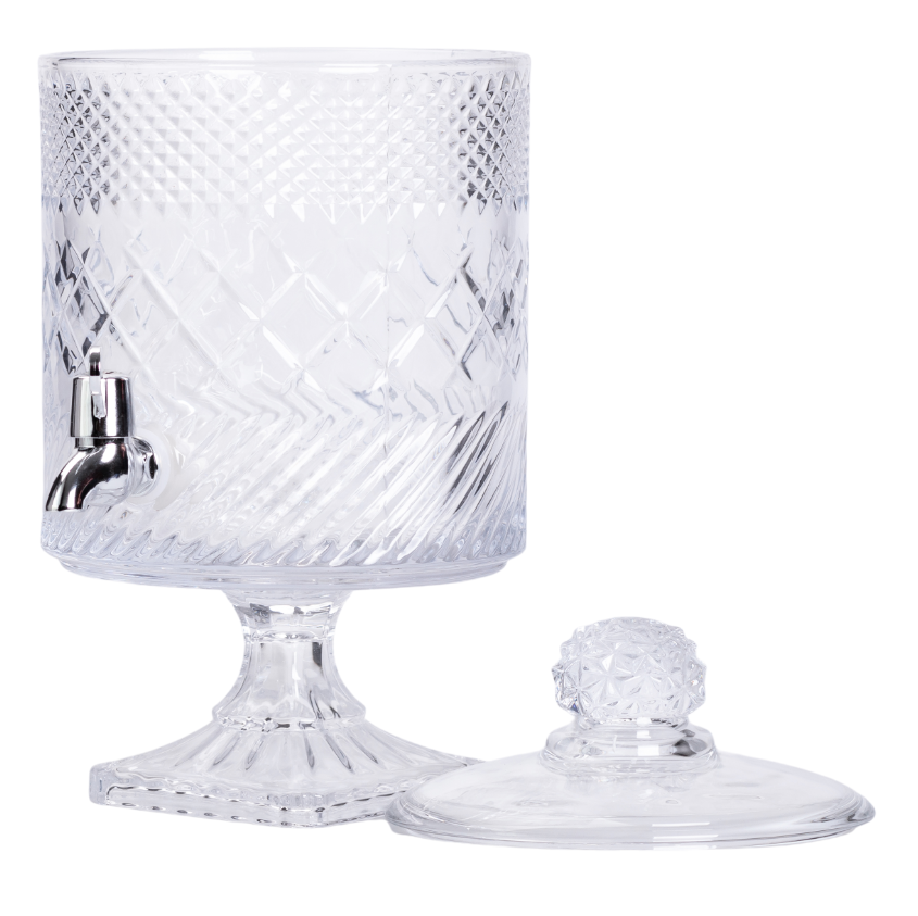 Лимонадница стеклянная Glass на на квадратной ножке 4,5 л Прозрачный - фото 3 Лимонадница стеклянная Glass на на квадратной ножке 4,5 л Прозрачный - фото 3