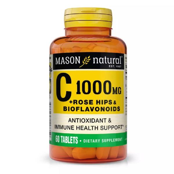 Витамин C Mason Natural Vitamin C Plus с плодами шиповника и биофлавоноидами 1000 мг 60 таблеток (000021170) Витамин C Mason Natural Vitamin C Plus с плодами шиповника и биофлавоноидами 1000 мг 60 таблеток (000021170)