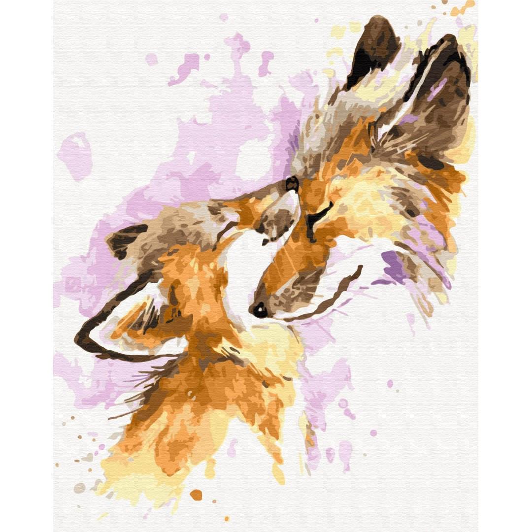 Картина по номерам Brushme Любящие лисички 40x50 см Разноцветный (PM-194-K-732)