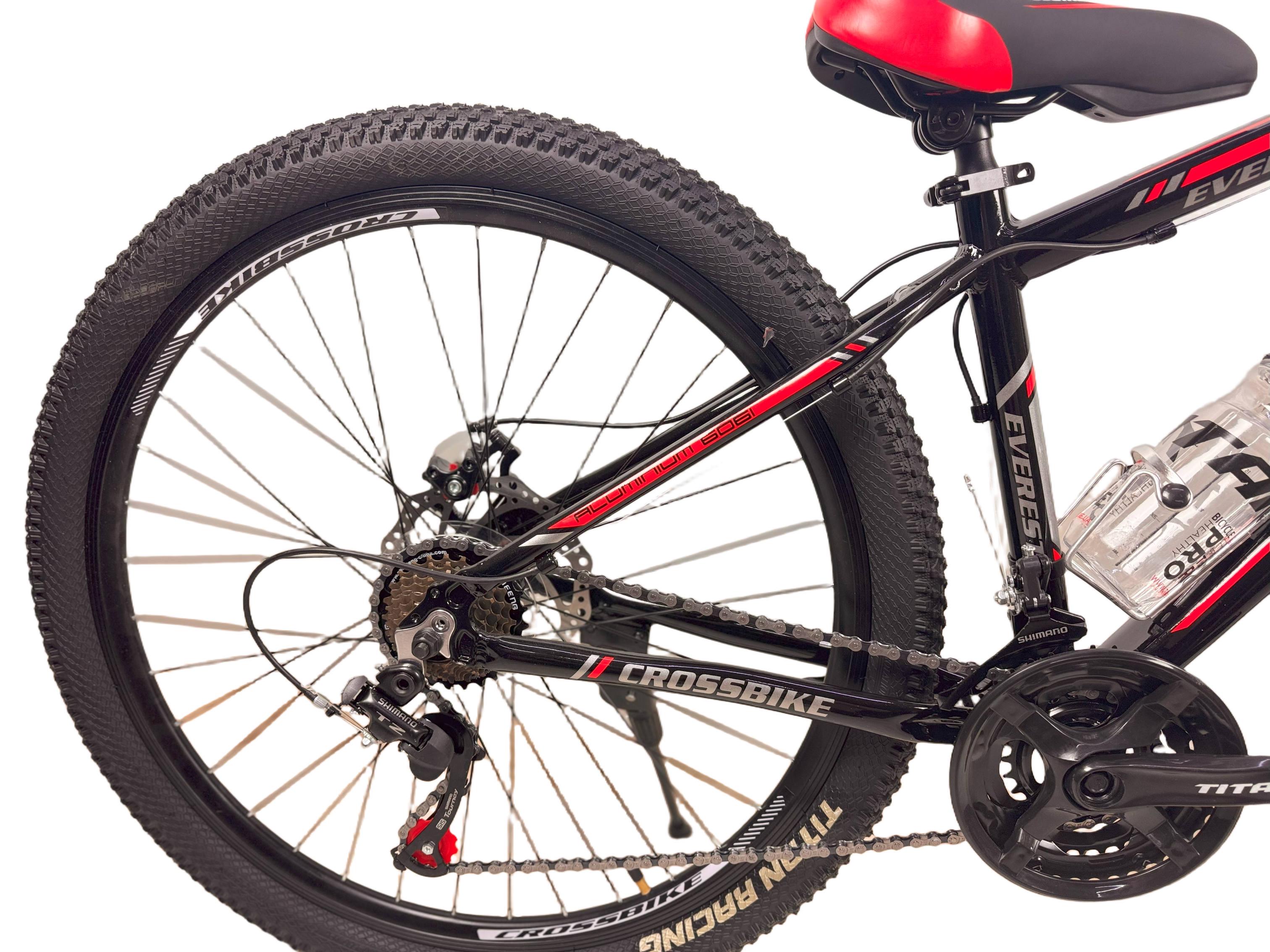 Велосипед CrossBike Everest 27,5" 15" Черно-красный - фото 2 Велосипед CrossBike Everest 27,5" 15" Черно-красный - фото 2