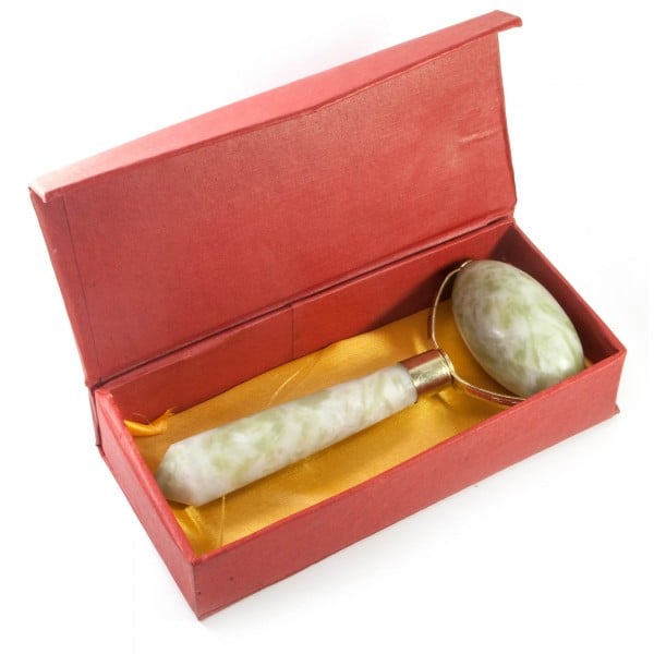 Массажер нефритовый валик с ручкой 22415