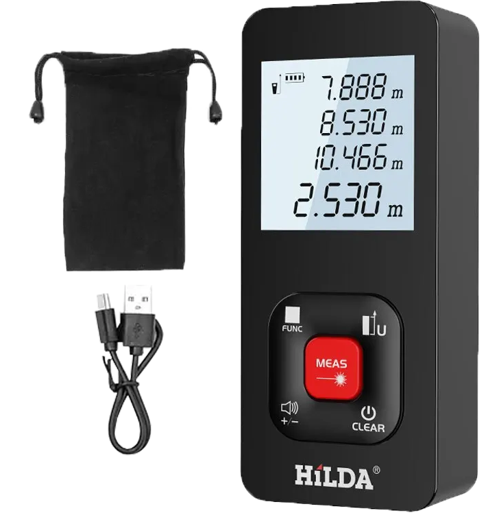 Дальномер лазерный HILDA USB 50 м (4893)