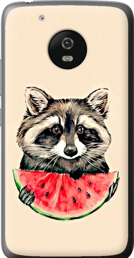 Чехол на Motorola Moto G5 Енотик с арбузом (4605u-832-42517)