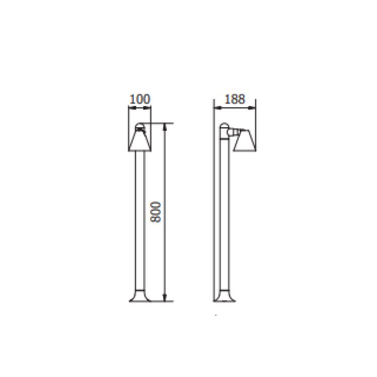 Светильник садовый LUSTINO-P GU10 IP44 80 см Графит (OS-USTIP80-30) - фото 2 Светильник садовый LUSTINO-P GU10 IP44 80 см Графит (OS-USTIP80-30) - фото 2