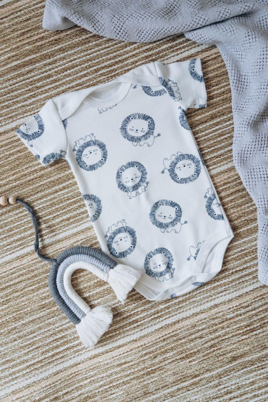 Боди интерлок короткий рукав Лев 68 см (2676568364)