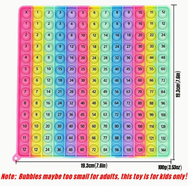 Гра розвиваюча Таблиця множення 12x12 сенсорна антистрес (2104) - фото 8