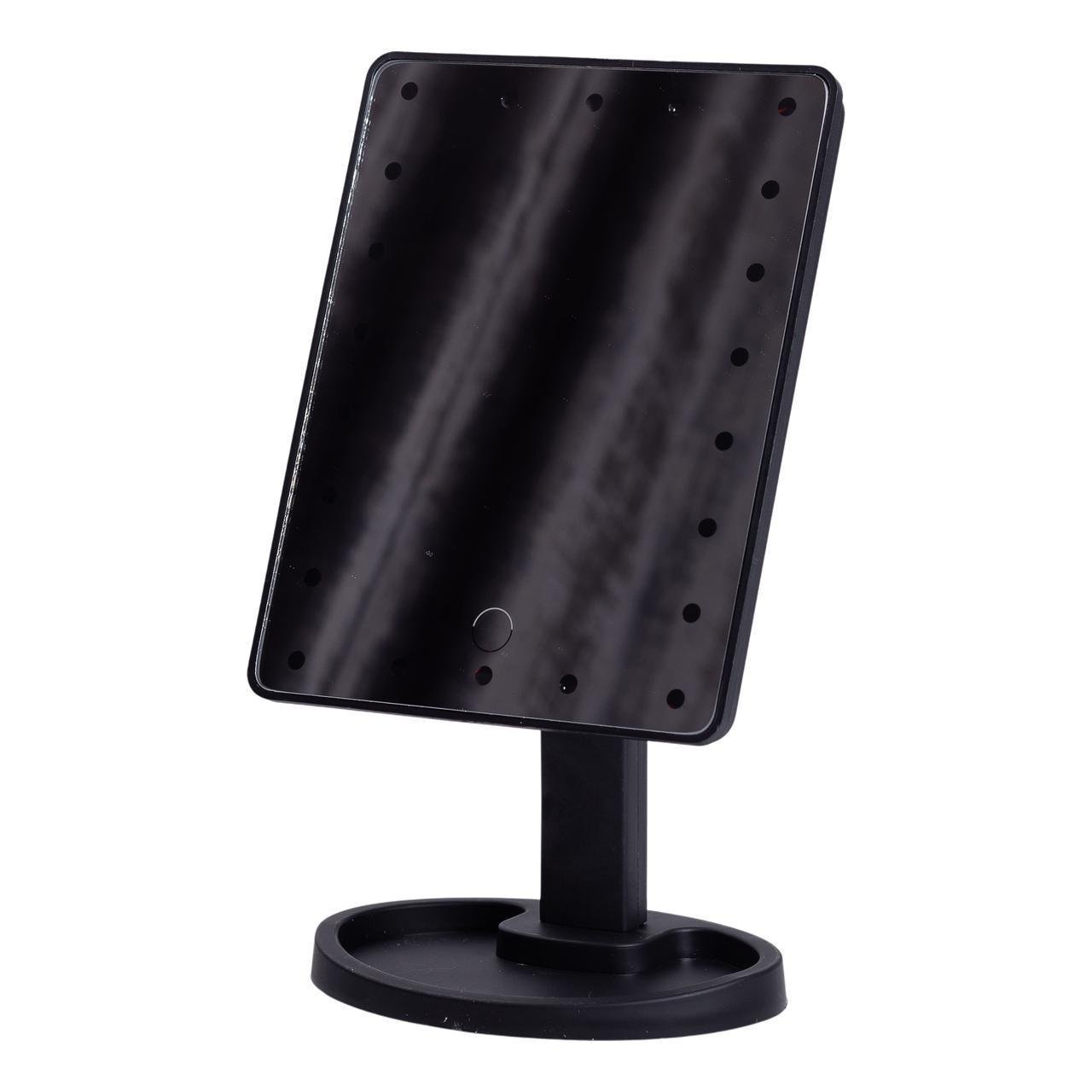 Зеркало настольное с подсветкой HP-10-4AB 22 LED 21х16 см USB Черный (A-033793) - фото 4 Зеркало настольное с подсветкой HP-10-4AB 22 LED 21х16 см USB Черный (A-033793) - фото 4