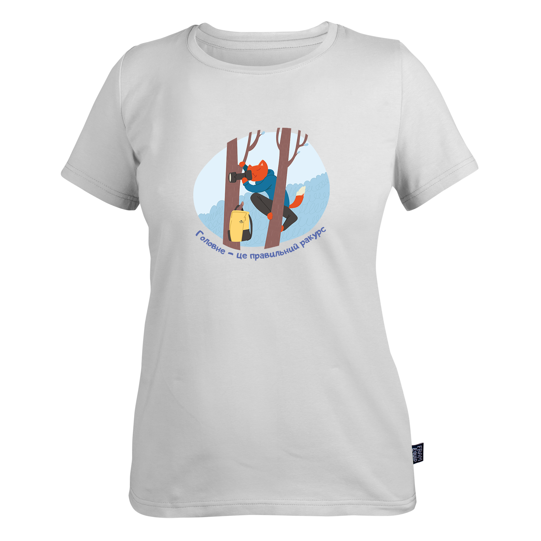 Футболка жіноча Кіт фотограф XL Білий (id_10353)