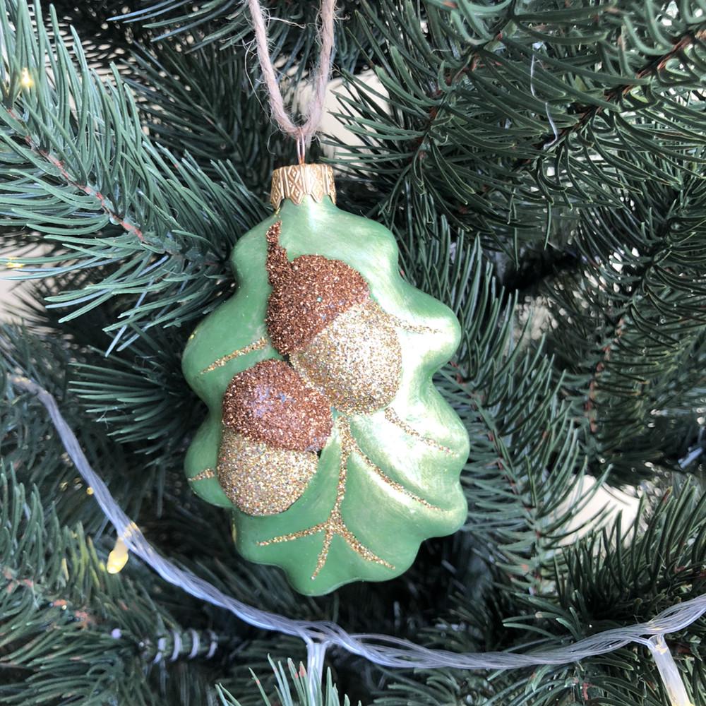 Игрушка елочная формованная Дубовый Лист - фото 2 Игрушка елочная формованная Дубовый Лист - фото 2