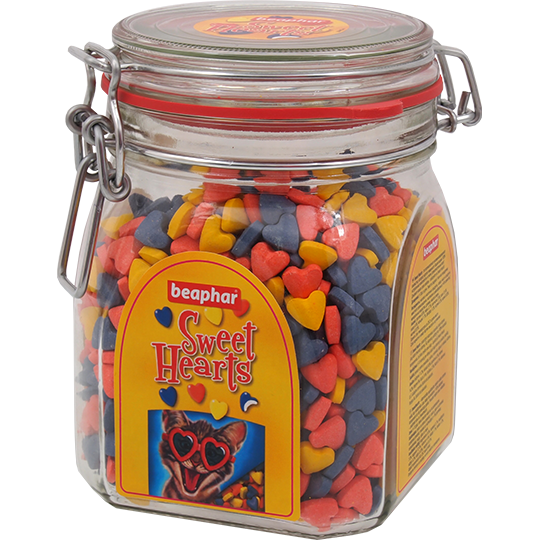 Ласощі для котів та кошенят Beaphar Sweethearts, скло 1200 шт. (1134856122)