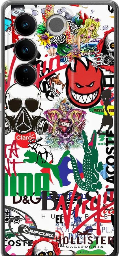 Чохол на Vivo S16 Pro Many different logos (4022u-3123-42517)