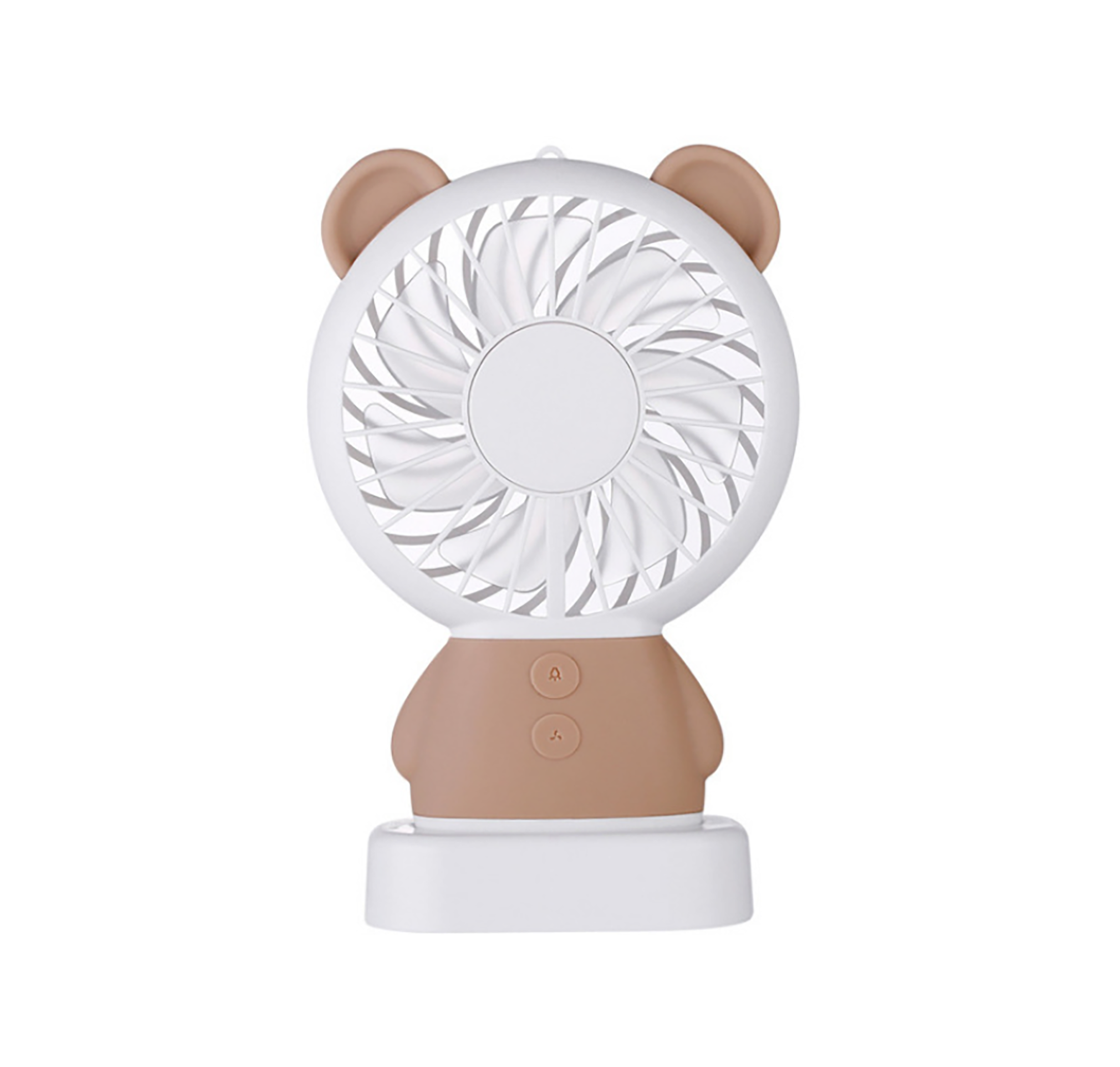 Настольный мини вентилятор SUNROZ Mini Fan с аккумулятором 800 mAh Bear USB Коричневый (SUN0699) - фото 1