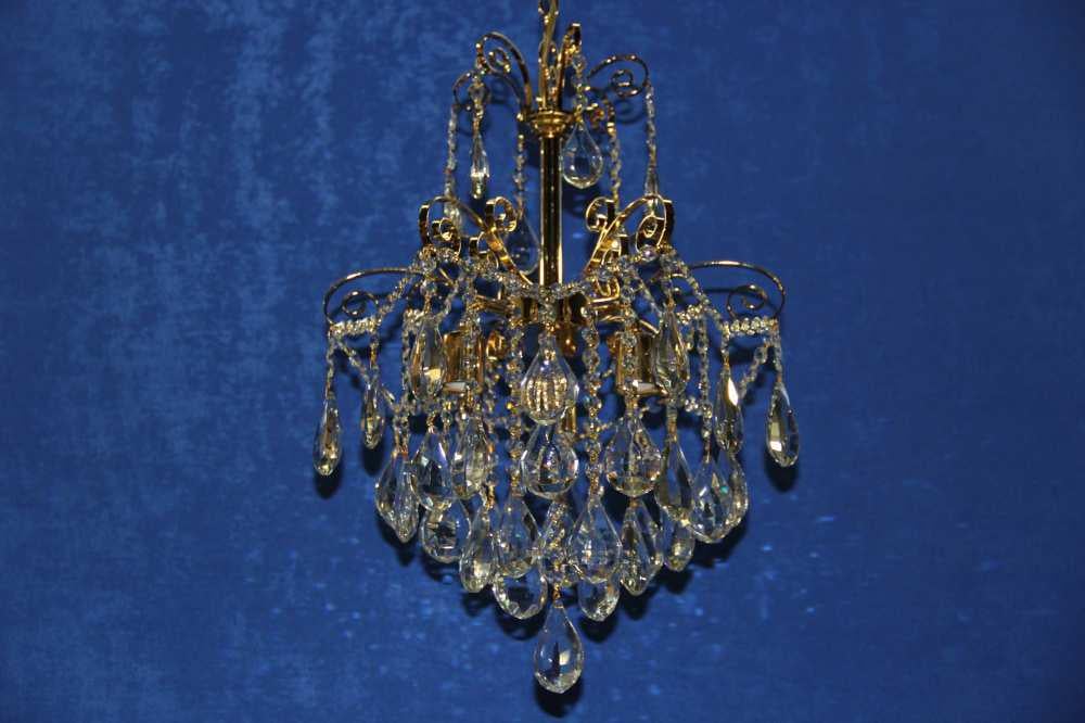 Хрустальная люстра L0682/3 WT Золото/Белый (AN000766)