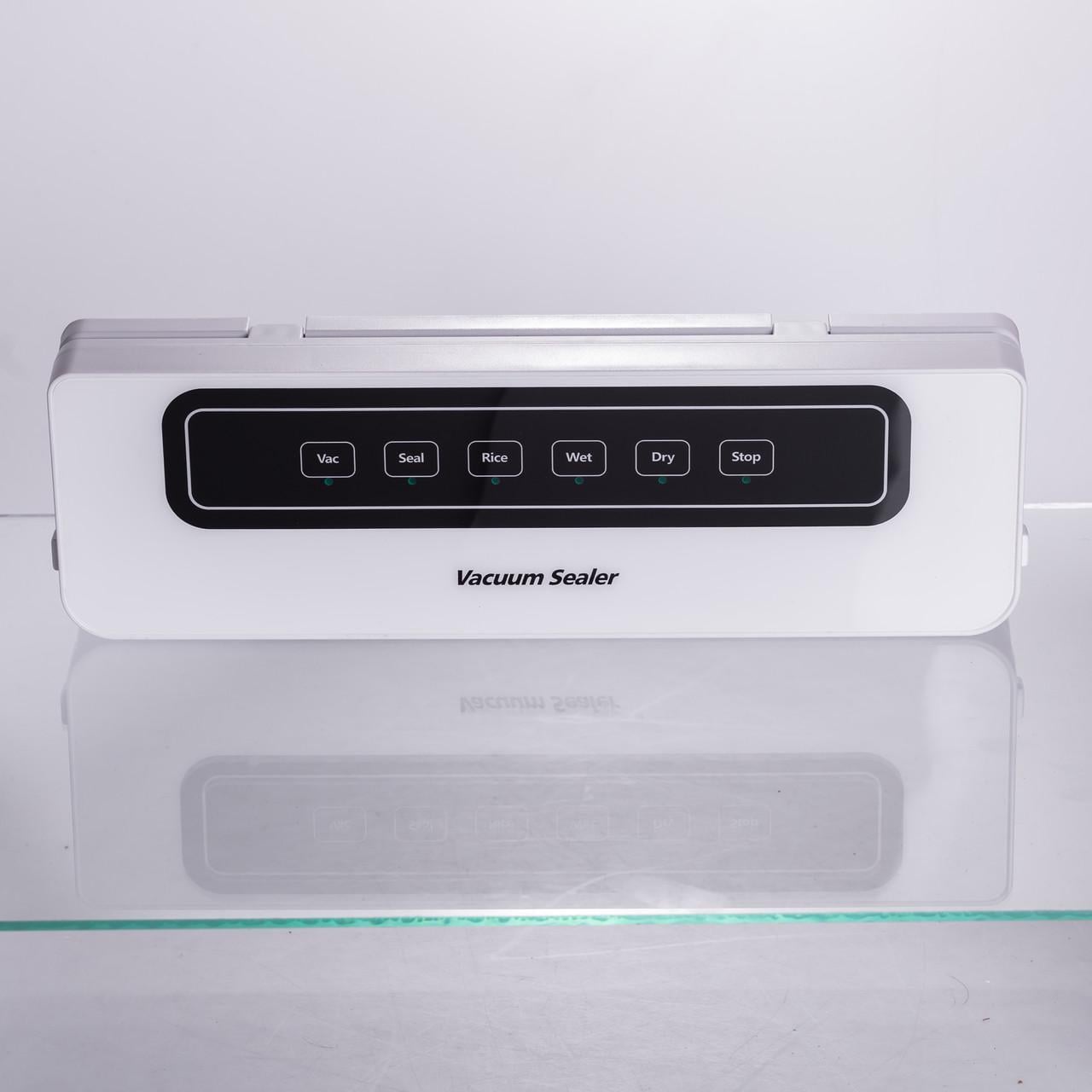 Вакууматор бытовой и 10 пакетов/5 режимов работы 120 Вт Белый (HP-11-18)