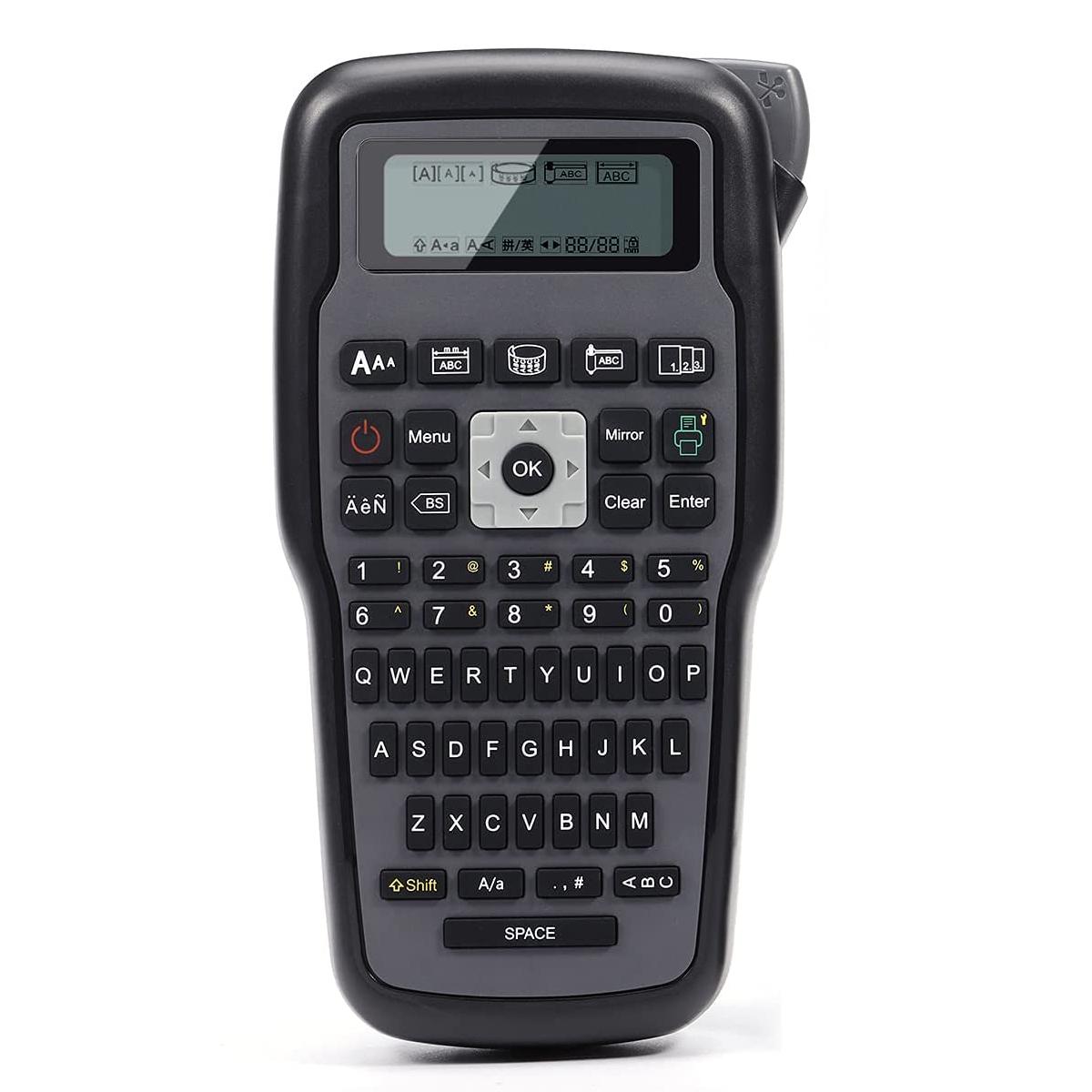 Принтер портативный термотрансферный Ukrmark E1000 Pro GR QWERTY 6/9/12 мм Серый