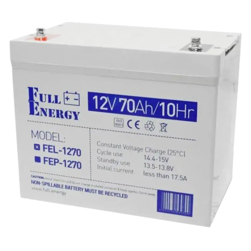 Аккумуляторная батарея Full Energy FEL-1270 12V 70 Ah GL Серый (35386546)