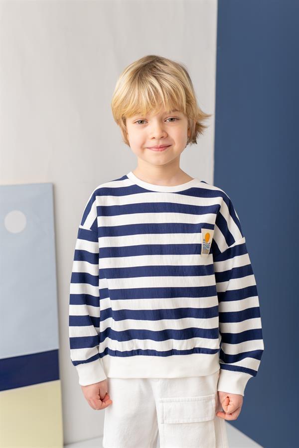 Свитер детский полосатый унисекс Zeyland 1-2 года 92 см Темно-синий (8683169160796)