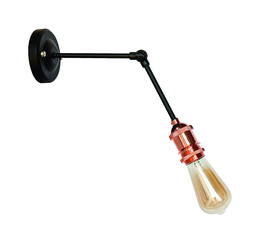 Бра Levistella Lofty з патроном AMP12 Чорний/Рожеве золото (1963530704)