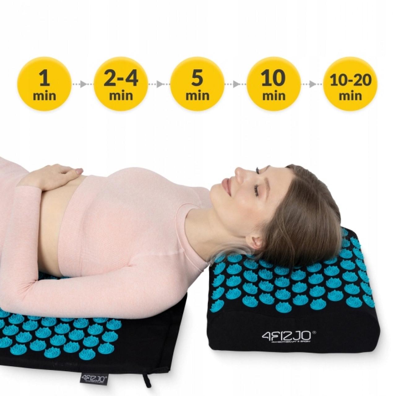 Коврик акупунктурный с подушкой 4fizjo Ergo Mat аппликатор Кузнецова Black/Blue (P-5907739313911) - фото 7 Коврик акупунктурный с подушкой 4fizjo Ergo Mat аппликатор Кузнецова Black/Blue (P-5907739313911) - фото 7