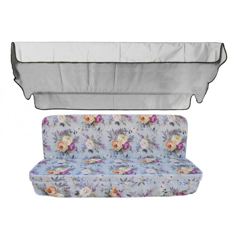 Комплект подушек для качели eGarden Carolina 170x110x6 тент 120x200 Серый Комплект подушек для качели eGarden Carolina 170x110x6 тент 120x200 Серый