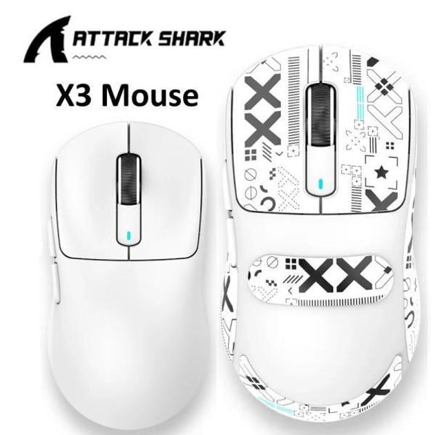 Мышь беспроводная Attack Shark X3 PixArt PAW3395 White - фото 6