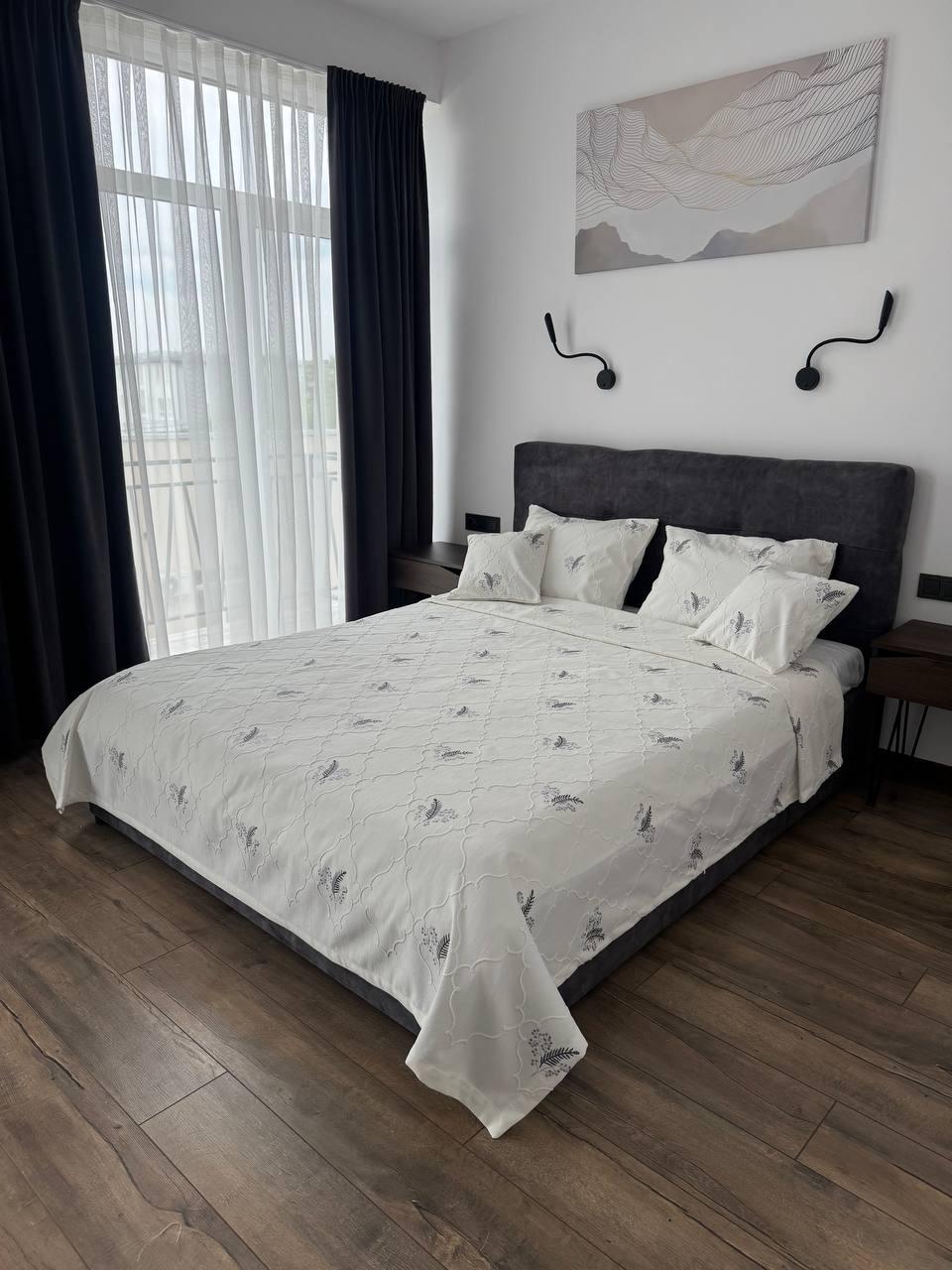 Покрывало Барокко №7 хлопок 200х250 см Молочный (55677-7-200x250cm) - фото 4