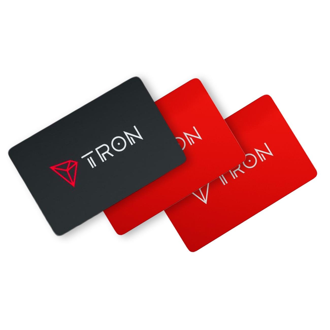 Кошелек мультивалютный Tangem Wallet 2.0 x TRON на 3 карты Красный/Черный (TG-TRON)