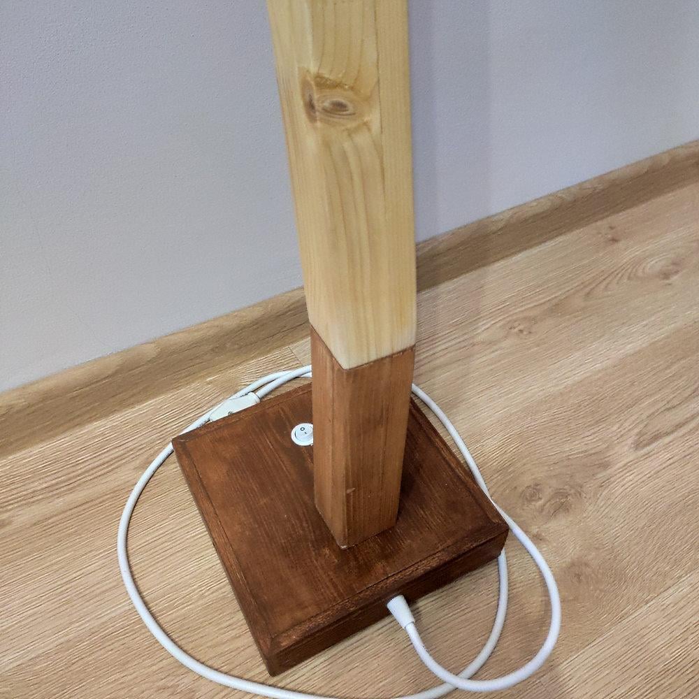 Торшер напольный Лофт деревянный (2086886636) - фото 4 Торшер напольный Лофт деревянный (2086886636) - фото 4