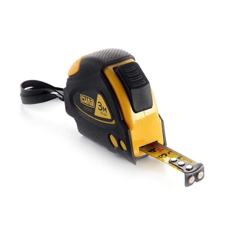 Рулетка обгумована Сила Стандарт Супермагніт з автостопом 3 м х 16 мм (500291) Рулетка обгумована Сила Стандарт Супермагніт з автостопом 3 м х 16 мм (500291)