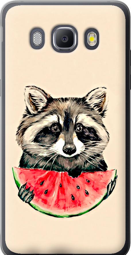Чехол на Samsung Galaxy J5 (2016) J510H Енотик с арбузом (4605u-264-42517)