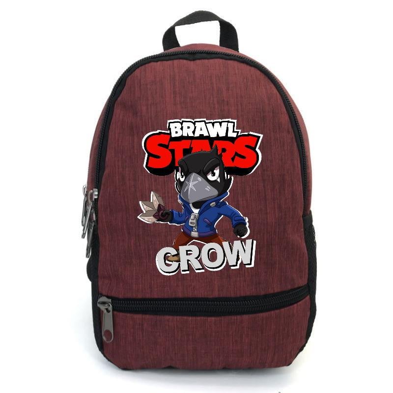 Школьный рюкзак Cappuccino Toys Crow BS-018 с принтом Бравл Старс Ворон 12,5 л Бордовый (1445688298)
